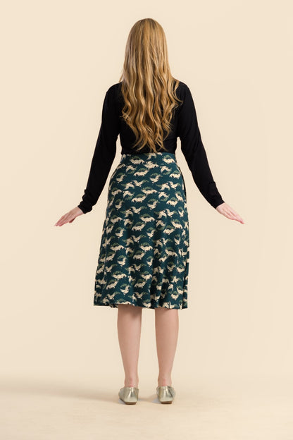 Holly Skirt Crane Dance Petrol
