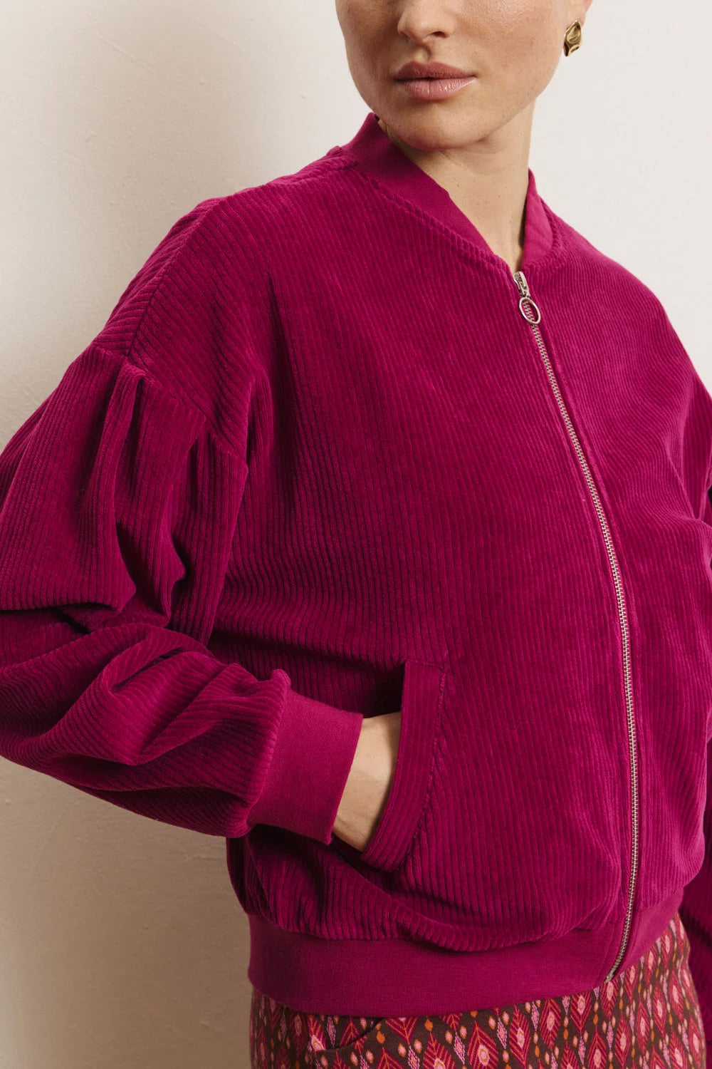 Aminaa Velour Cord Jacket – Organic Cotton