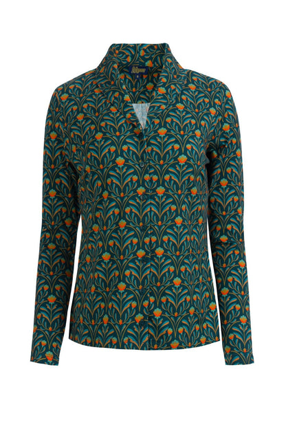 Iris Blouse  Barock Flower Green