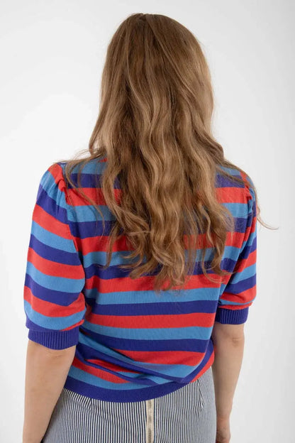 Daneapertif Viscose Tee Cold Purple/Waterblue/Summer Red