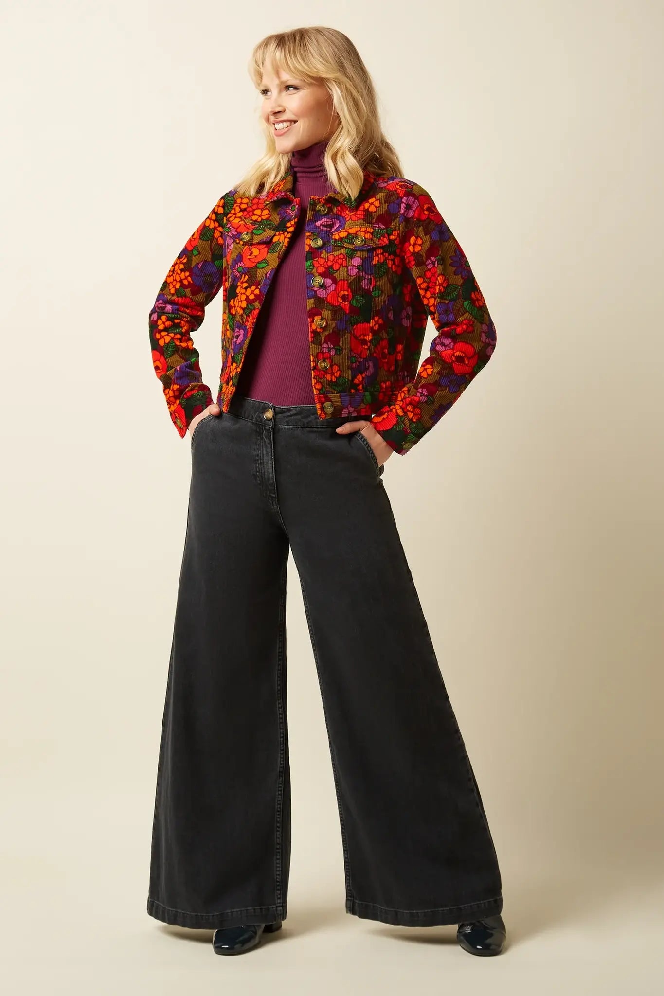 Janey Cropped Jacket Ramone Multi Color