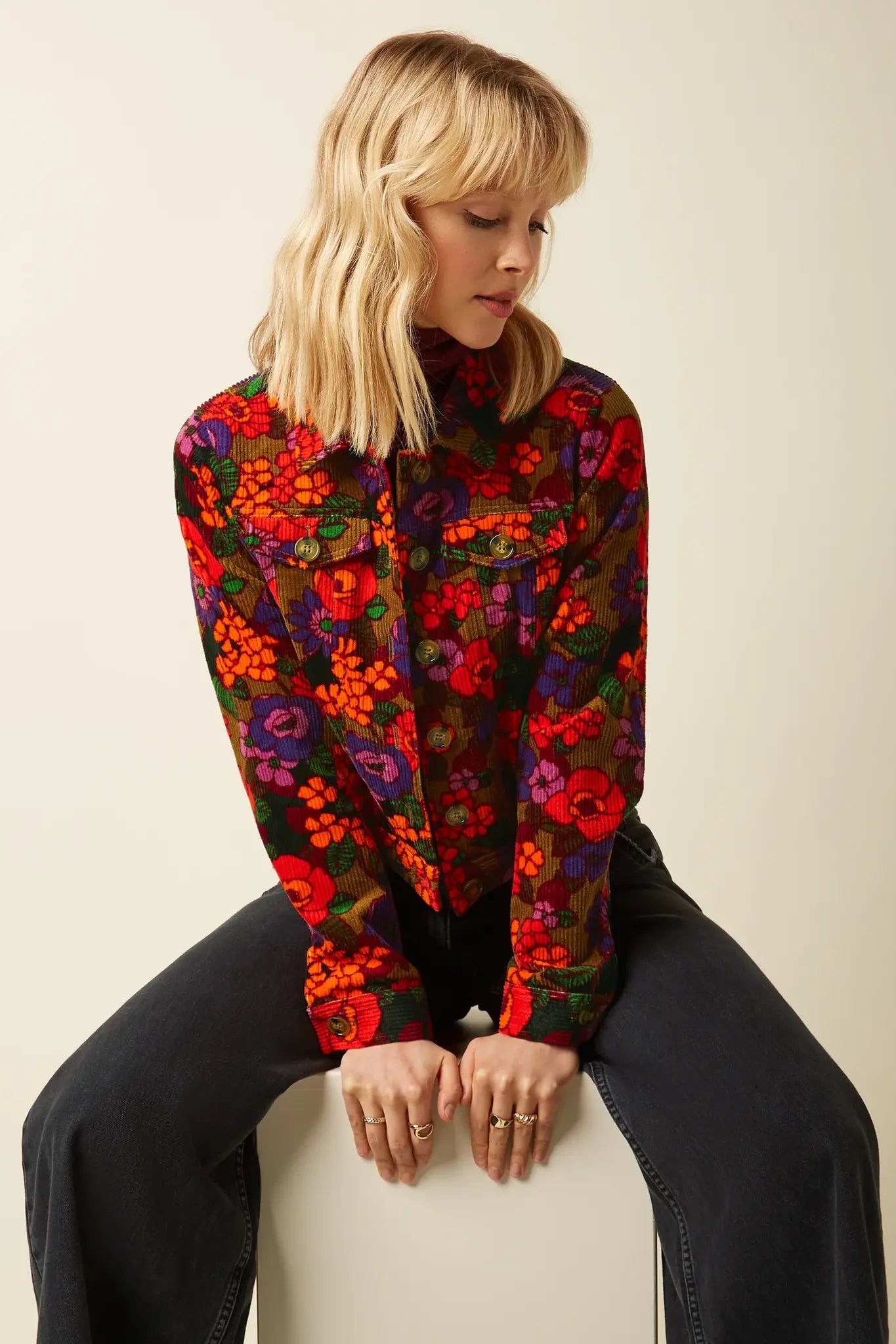 Janey Cropped Jacket Ramone Multi Color