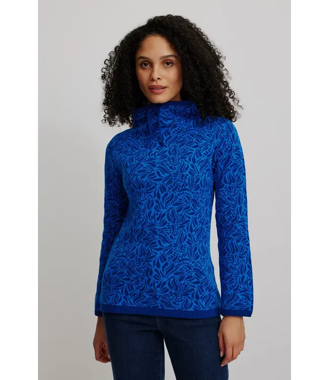 Jaquard jumper  Blue Paisley