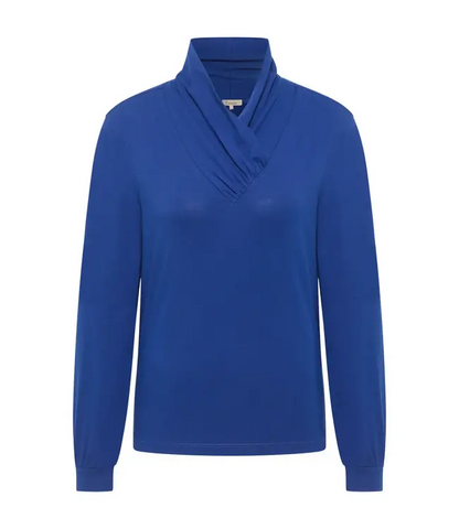 Jersey shirt with collar Ink