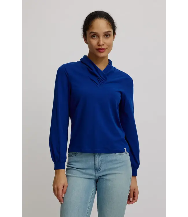 Jersey shirt with collar Ink