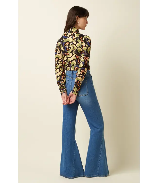 Jimmy Bell Bottom Pants Stone Denim