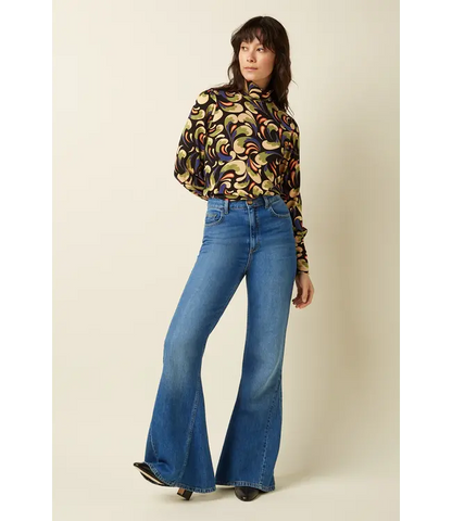 Jimmy Bell Bottom Pants Stone Denim