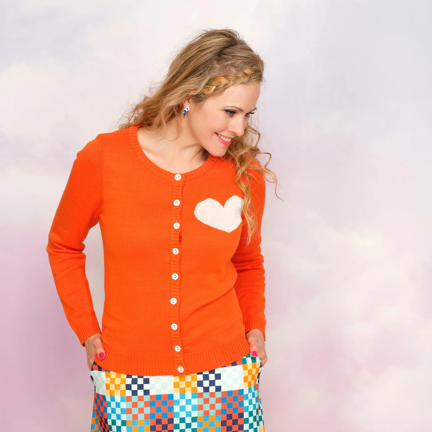 Goldfish Orange Love Cardigan