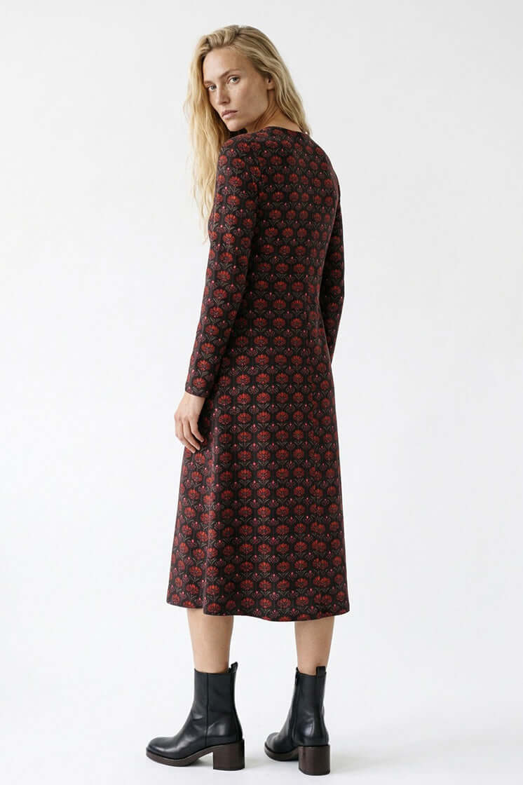 Leo Dress-Venus-Elegante katoenen jurk met V-hals - SoMuch Fashion