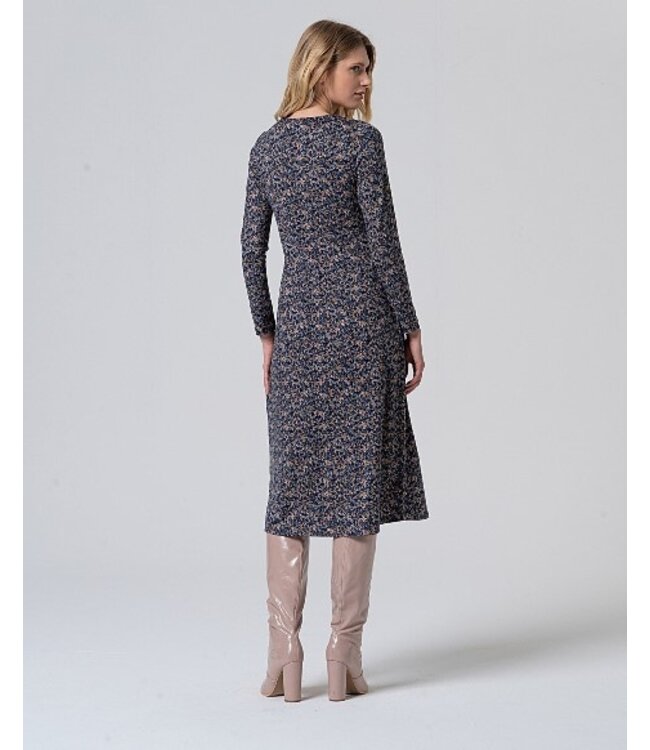 Long V Neck Dress  Azul