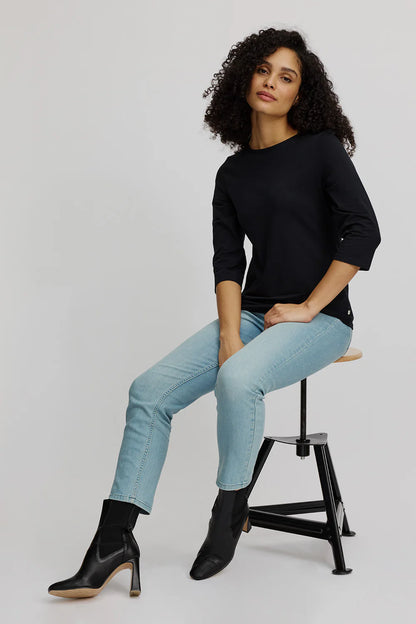 Loose basic shirt  Zwart