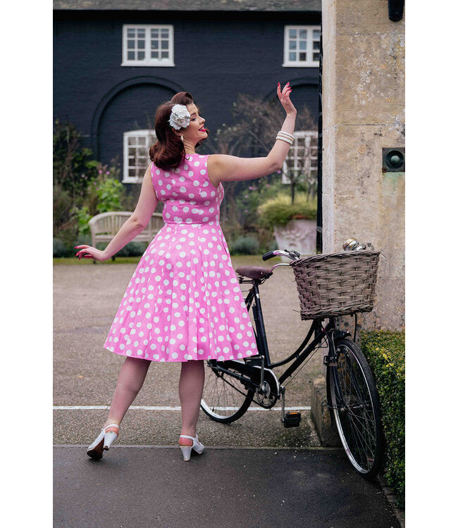Lyra Polka Dot Swingdress  Pink
