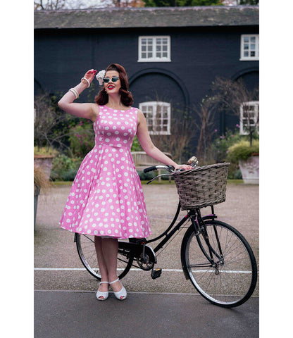 Lyra Polka Dot Swingdress  Pink