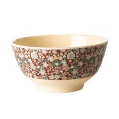 Rice Melamine bowl  Fall Floral print