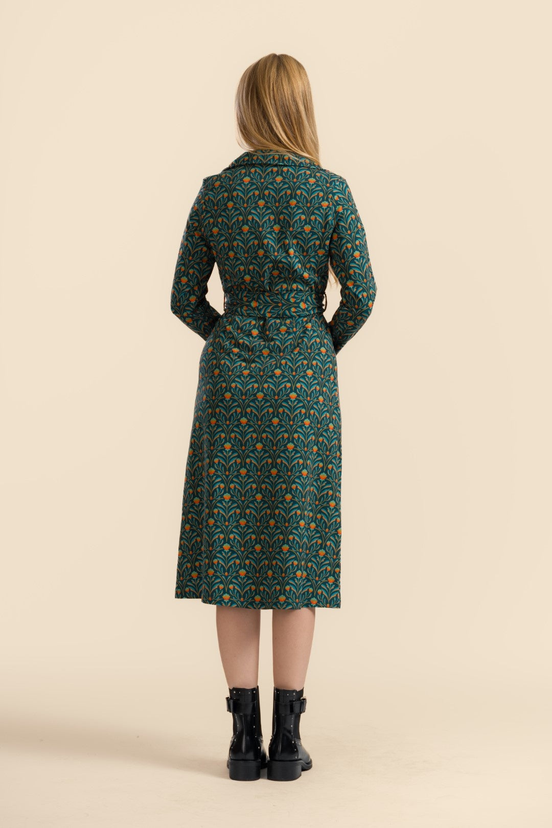 Marilyn Dress  Barock Flower Green