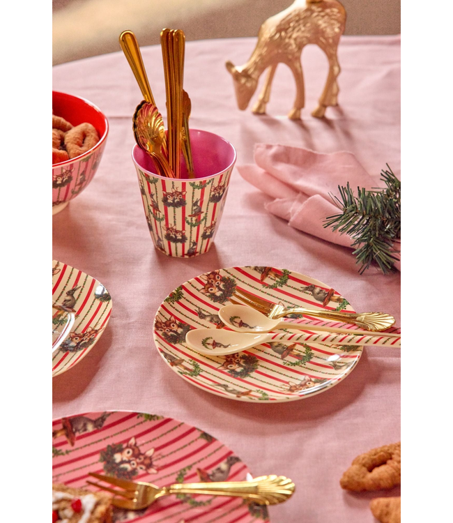 Melamine Cake Plate Forest Creme