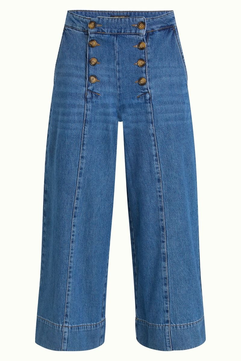 Melody Sailor Culotte Stone Denim  Blue Tint