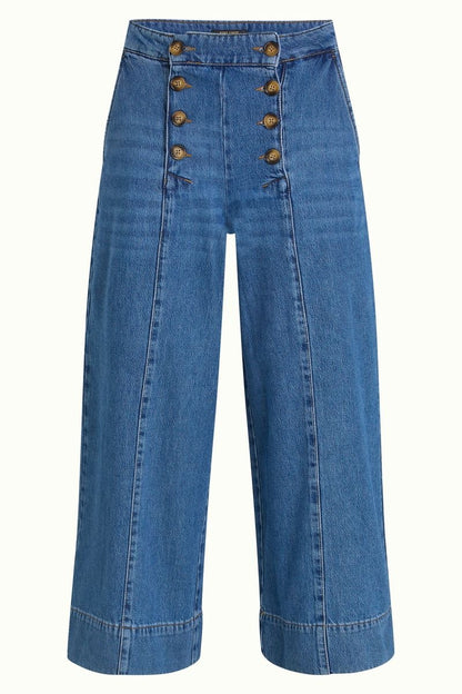 Melody Sailor Culotte Stone Denim  Blue Tint