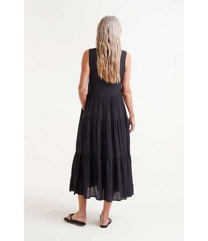 Midi dress Zwart