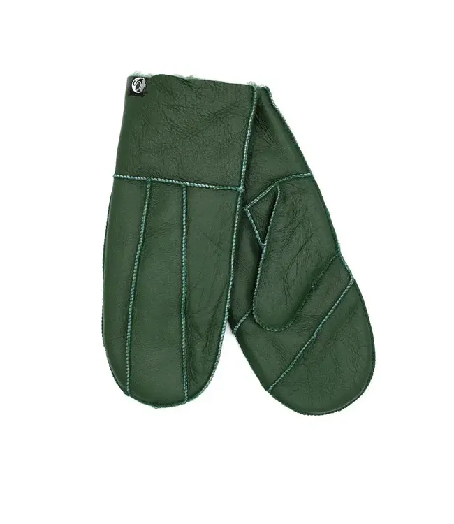 No Waste Sheepskin Napa Gloves Groen