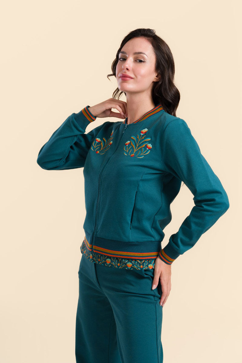 Nora Bomber Jacket Punta Petrol