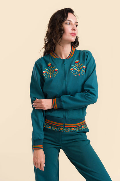 Nora Bomber Jacket Punta Petrol