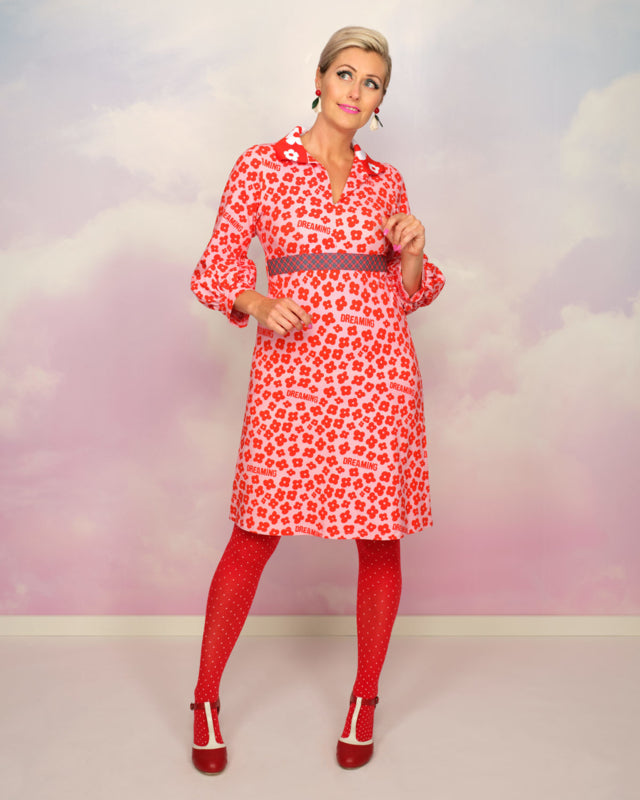 OUTLET item! Margot jurk rood.