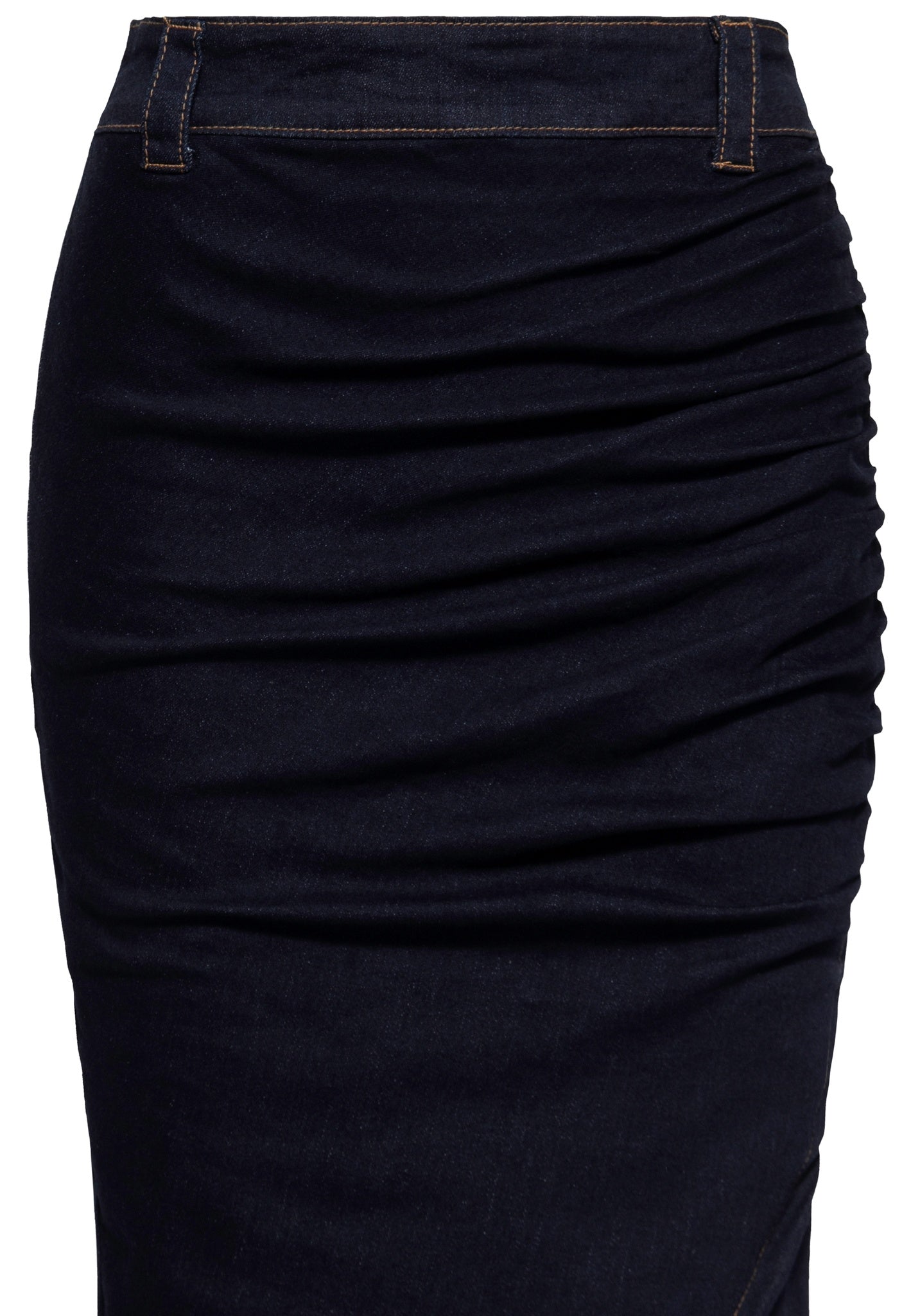 Overlapped Pencil skirt Darkblue