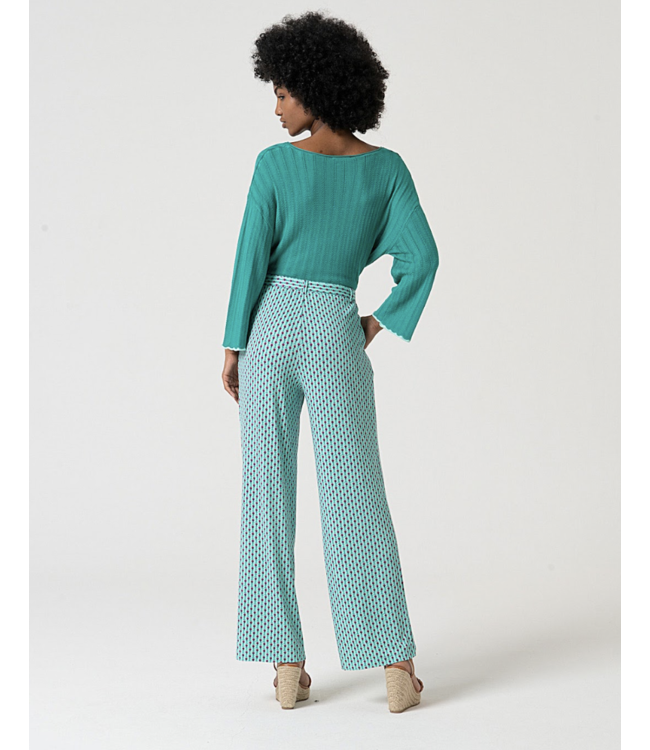 Oversized V Neck Sweater  Groen