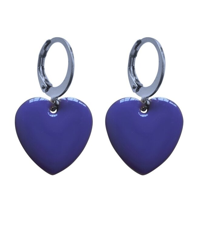 Paarse hartjes zilver