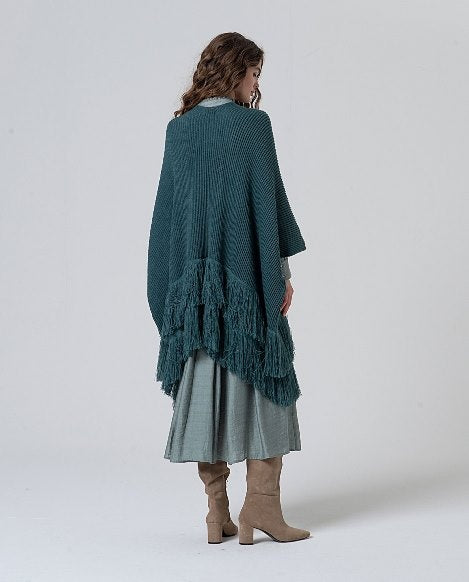 Poncho met franjes