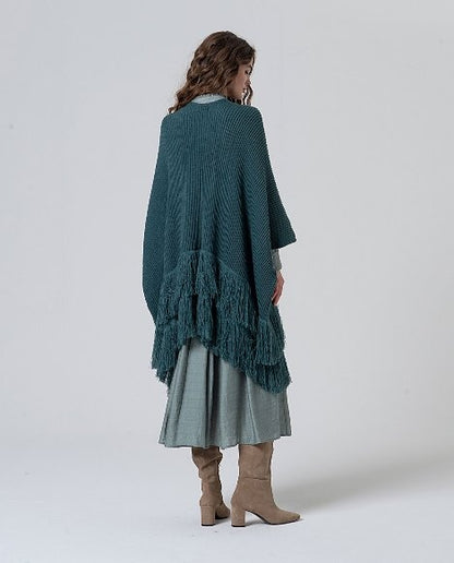 Poncho met franjes