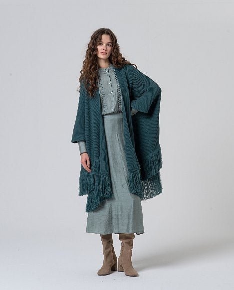 Poncho met franjes