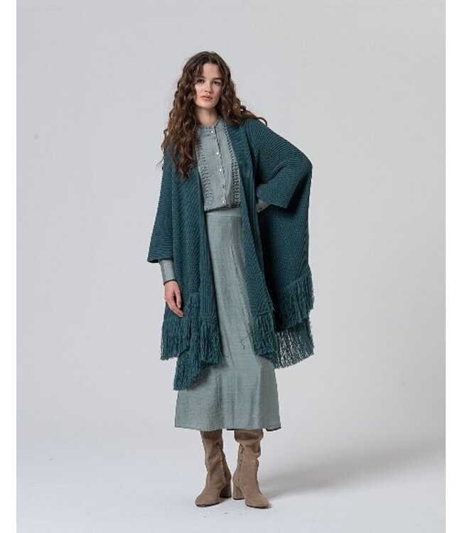 Poncho met franjes