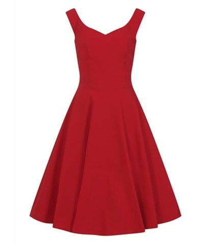 Ridly Swing dress Plain   Rood