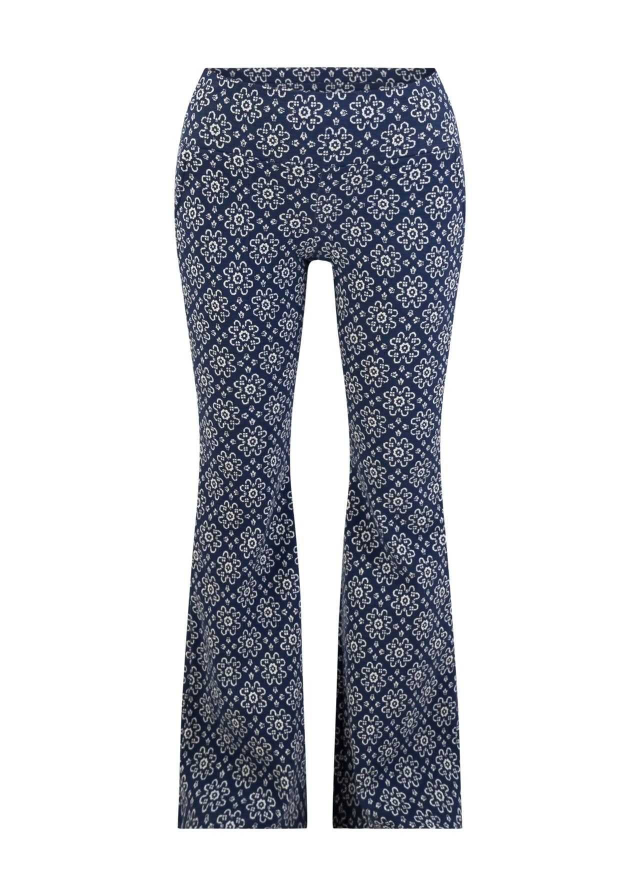 Schlaghose On a Winters Day Flared alpine rose jacquard