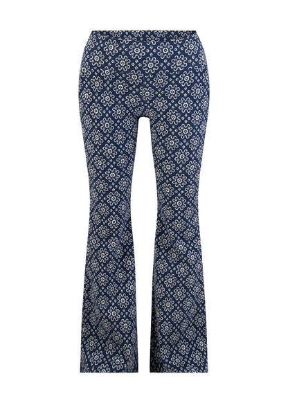 Schlaghose On a Winters Day Flared alpine rose jacquard