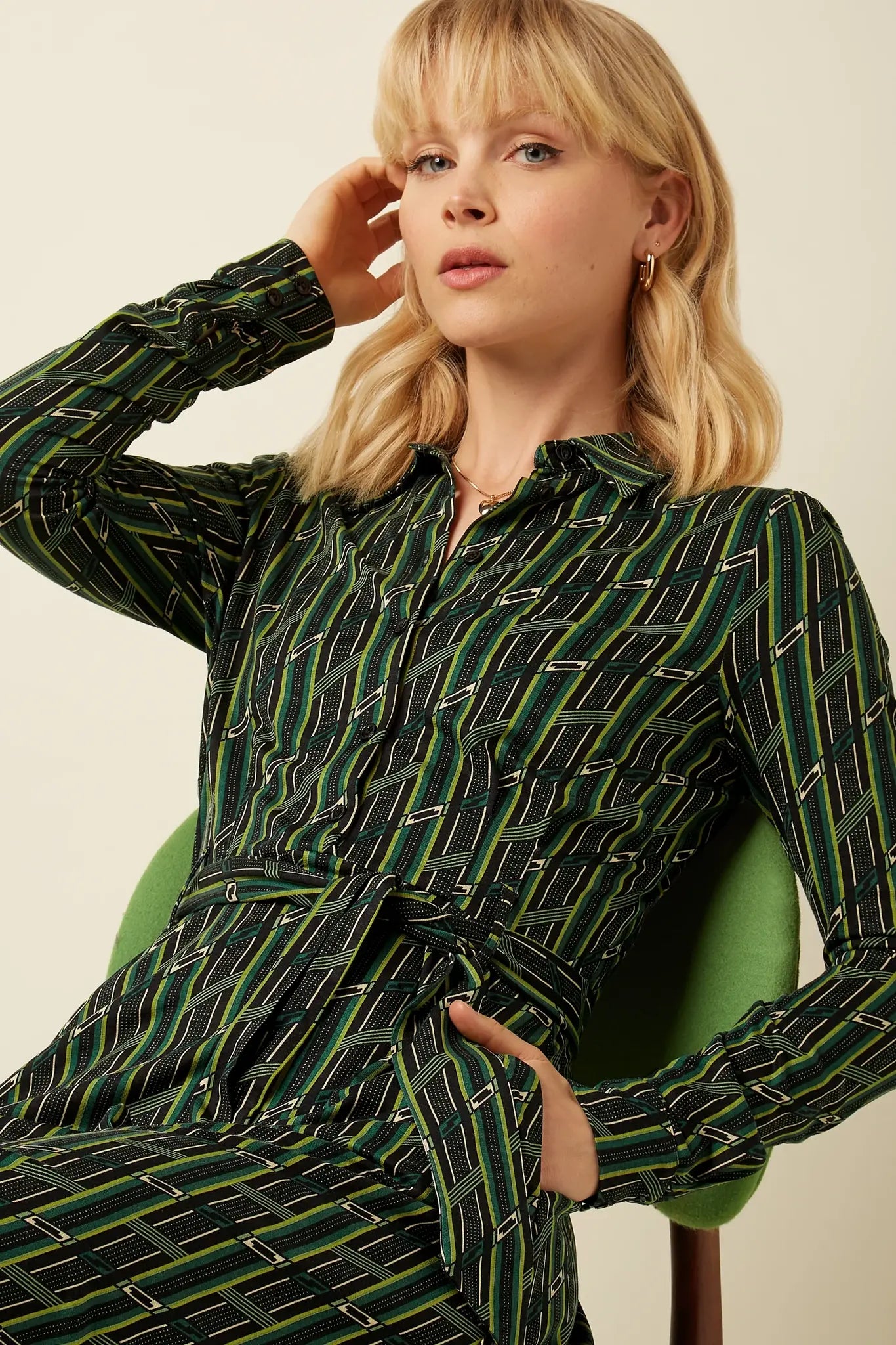 Sheeva Dress Brina  Botanical Green