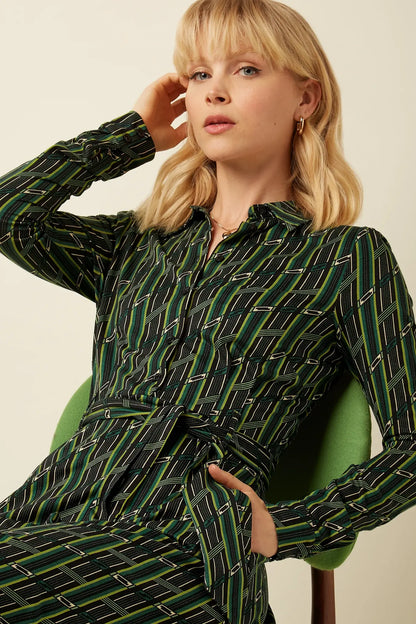 Sheeva Dress Brina  Botanical Green