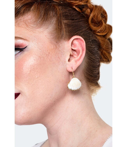 SHELL DROP EARRINGS