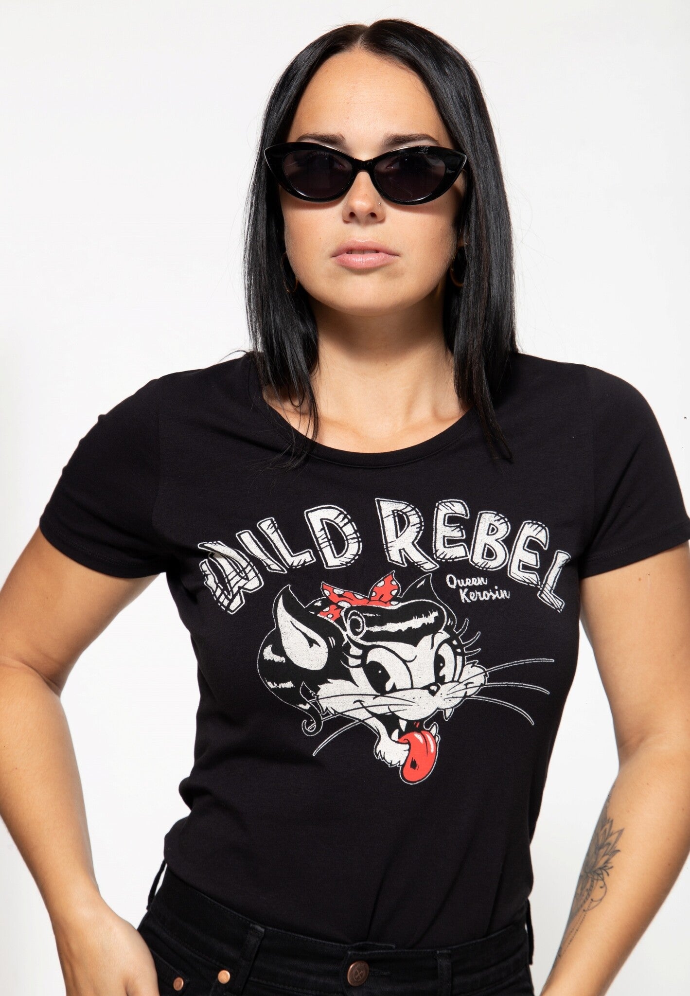 Shirt Wild Rebel   Zwart