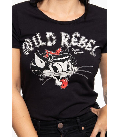 Shirt Wild Rebel   Zwart