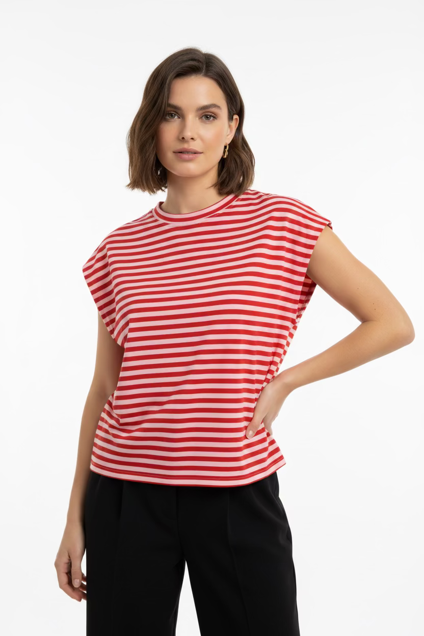 Streep shirt Mouwloos