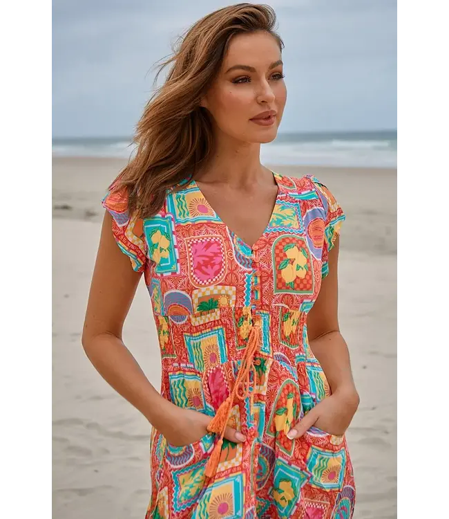 SICILY PRINT ROMI MAXI