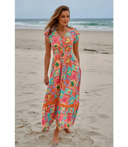 SICILY PRINT ROMI MAXI