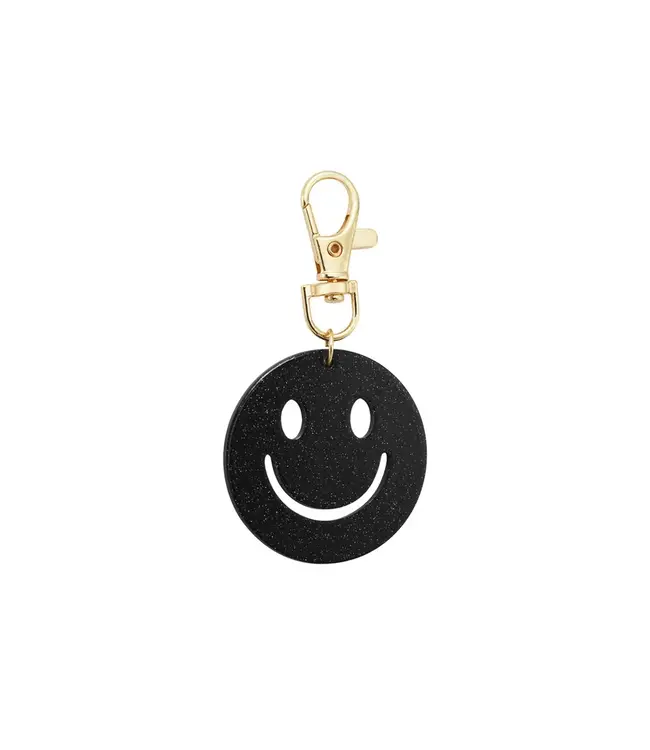 Sleutel hanger Smiley Zwart