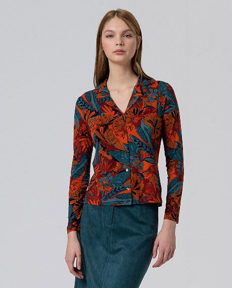 Smoking collar blouse