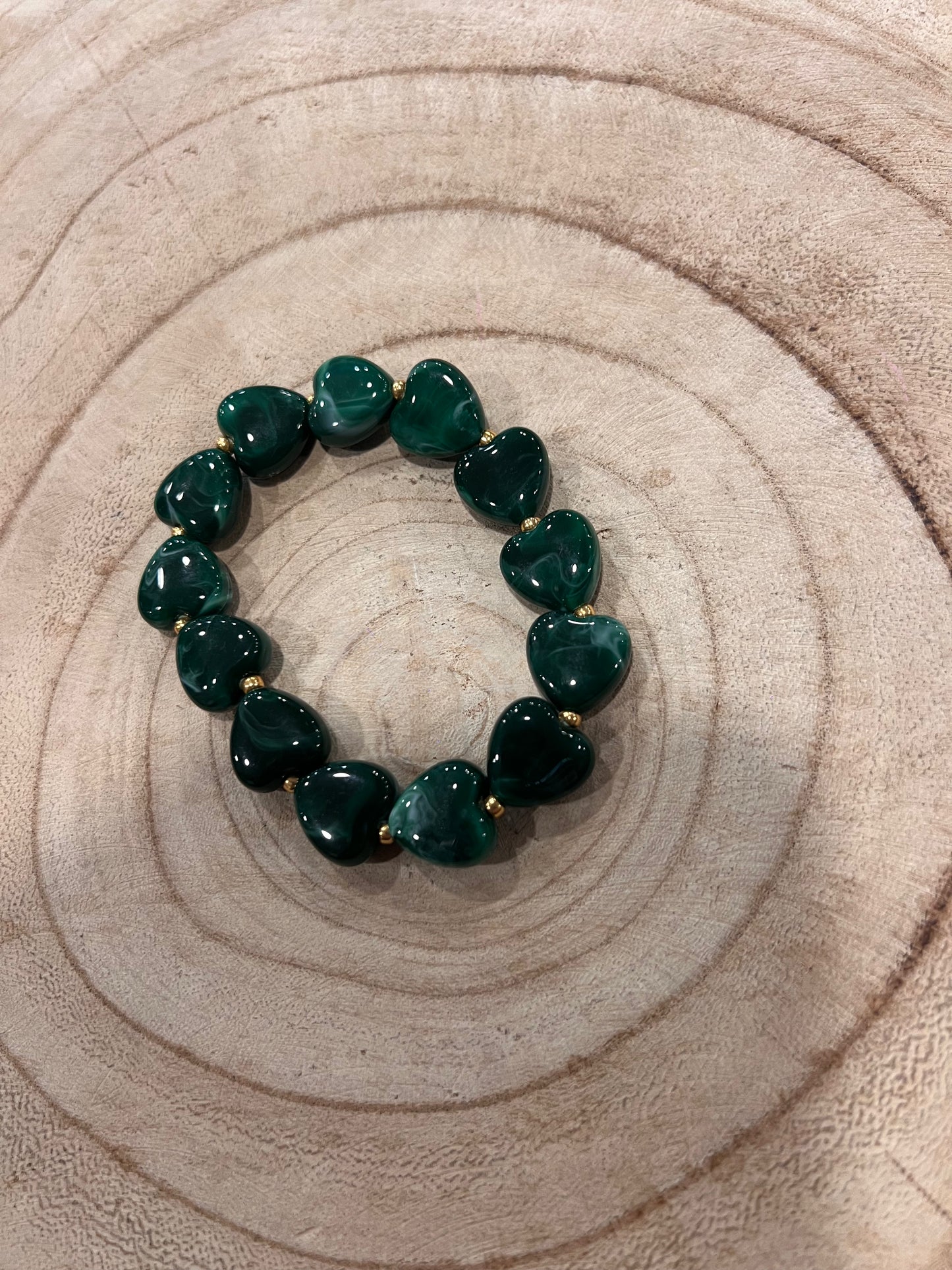 Armband Kraal hartjes