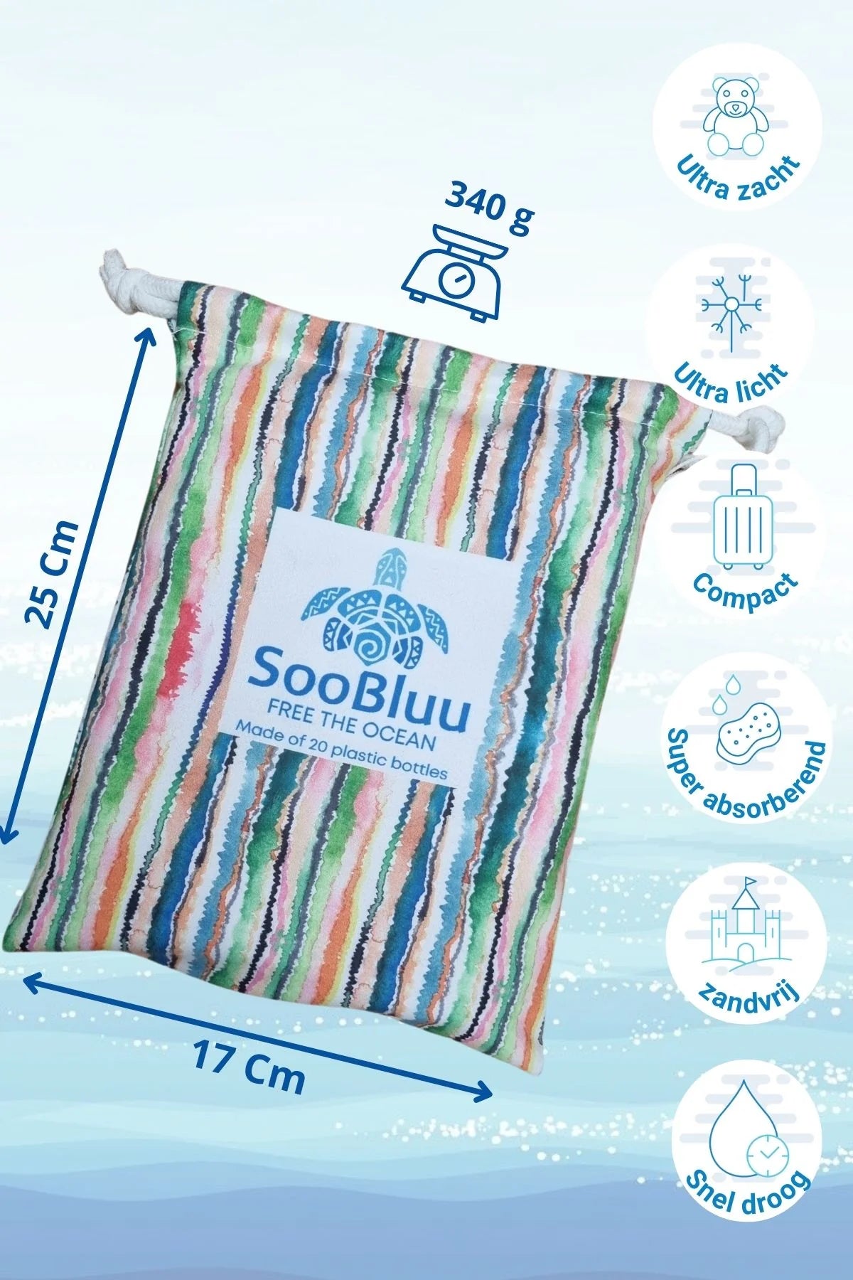 Travel Beach Towel Wavy