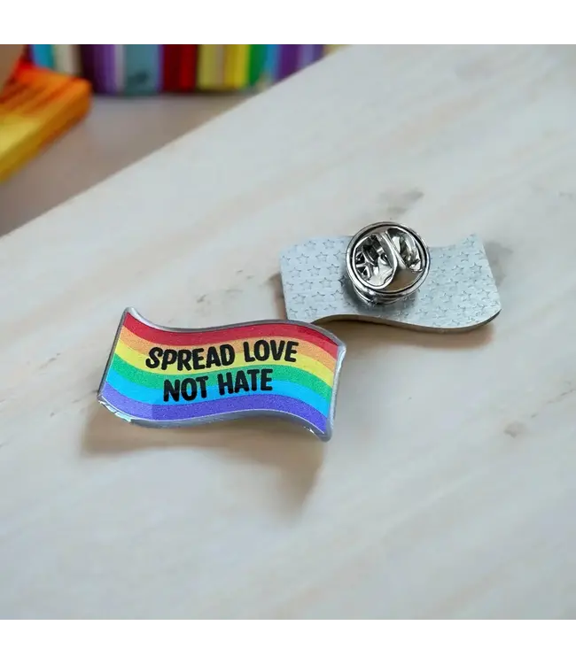 Spread Love Not Hate Pin